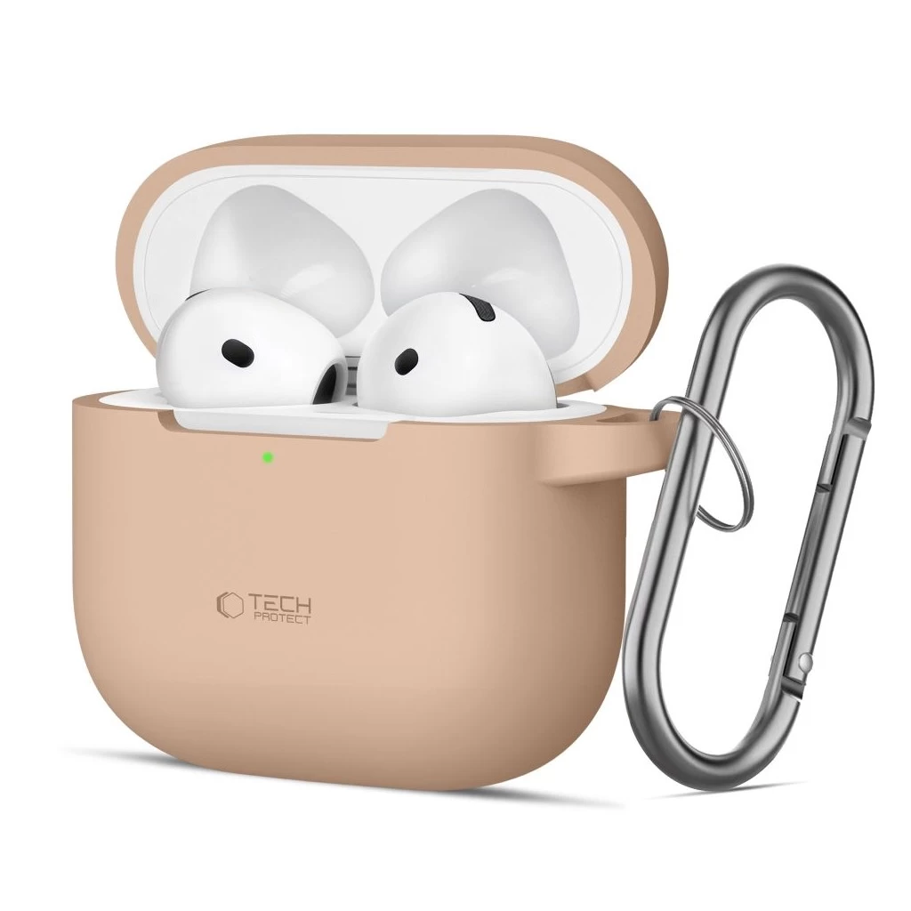 Tech-Protect Silicone Hook tok Apple AirPods 4 készülékhez Caffe Latte
