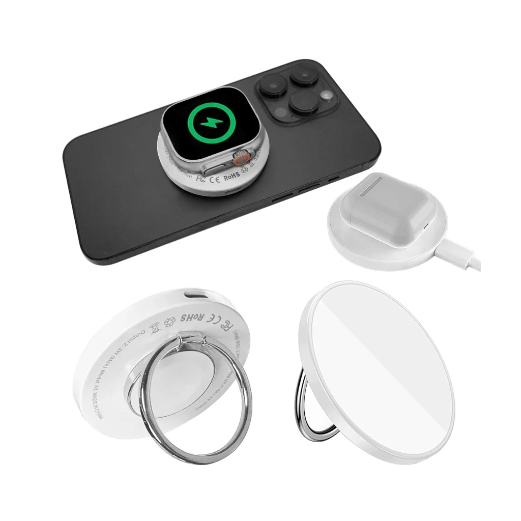 Xpro MagSafe 3in1 Univerzális Vezeték Nélküli Töltős Ujjgyűrű, 15W Fehér