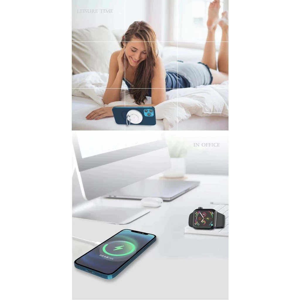 Xpro MagSafe 3in1 Univerzális Vezeték Nélküli Töltős Ujjgyűrű, 15W Fehér