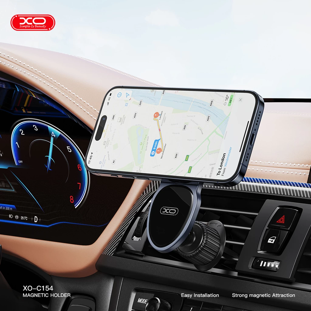 XO MagSafe Autós tartó C154 Szellőzőrácsba Fekete