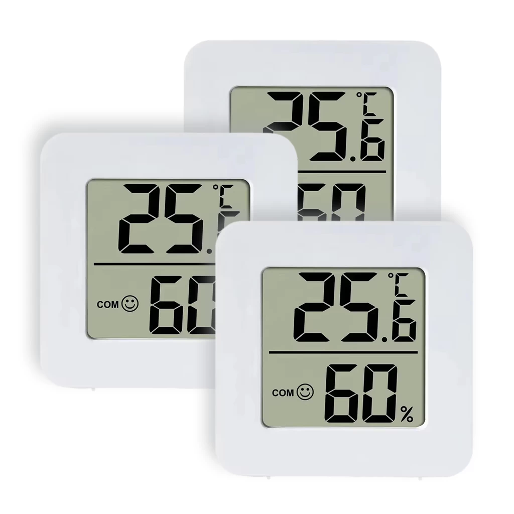 Xpro Mini Digitális Hőmérséklet és Páratartalommérő – Fehér – 3 darabos pakk