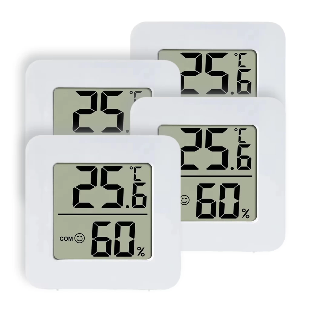 Xpro Mini Digitális Hőmérséklet és Páratartalommérő – Fehér – 4 darabos pakk