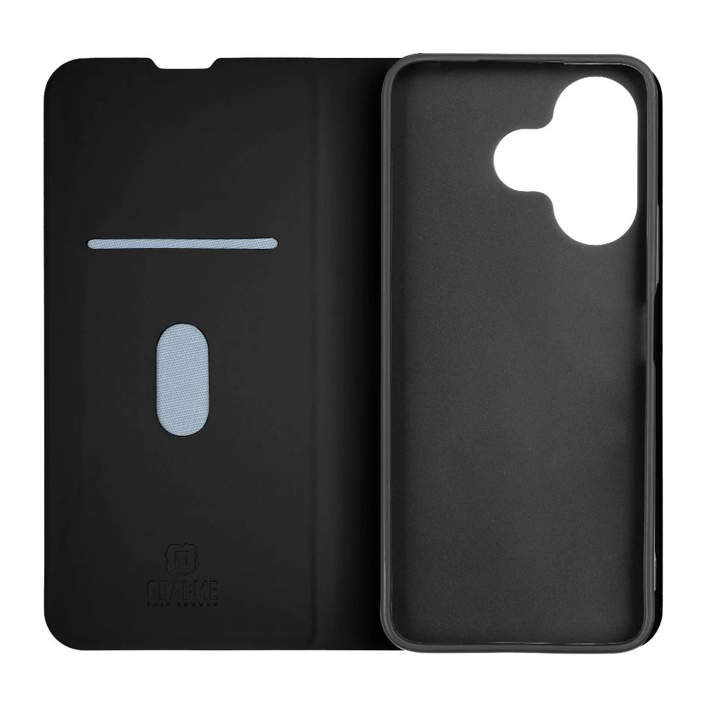 OBAL:ME Smooth Touch fekete Book / Flip tok Xiaomi Redmi 13 készülékhez