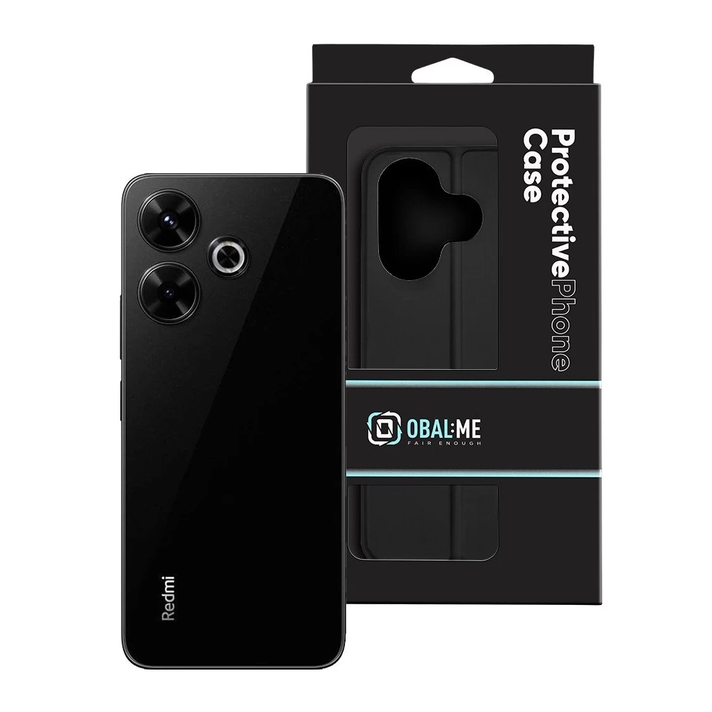 OBAL:ME Smooth Touch fekete Book / Flip tok Xiaomi Redmi 13 készülékhez