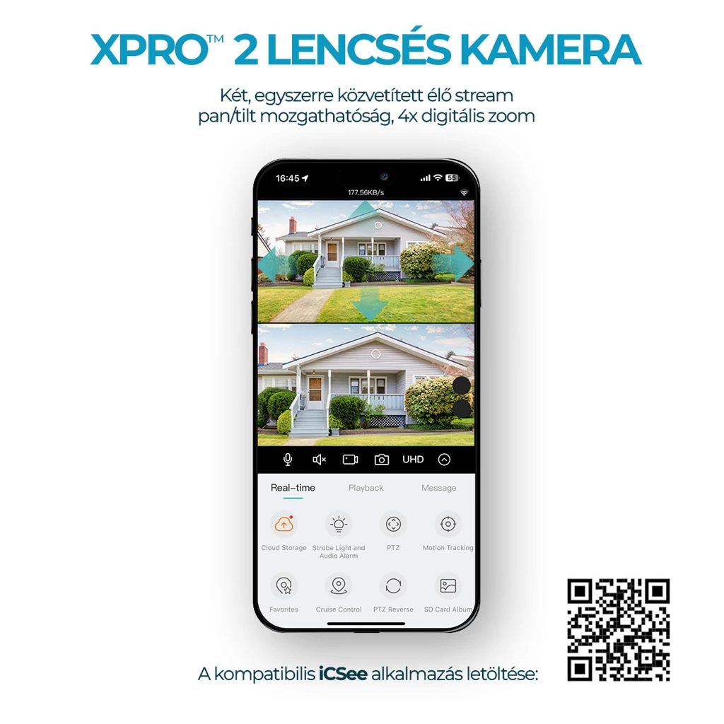 NAKAVISION C1 Okos IP kamera – FEKETE – 4 darabos szett