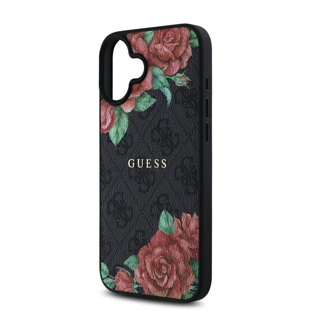 Guess tok fekete/virágmintás GUHMP16SP4ROPEMCK Apple iPhone 16 készülékhez