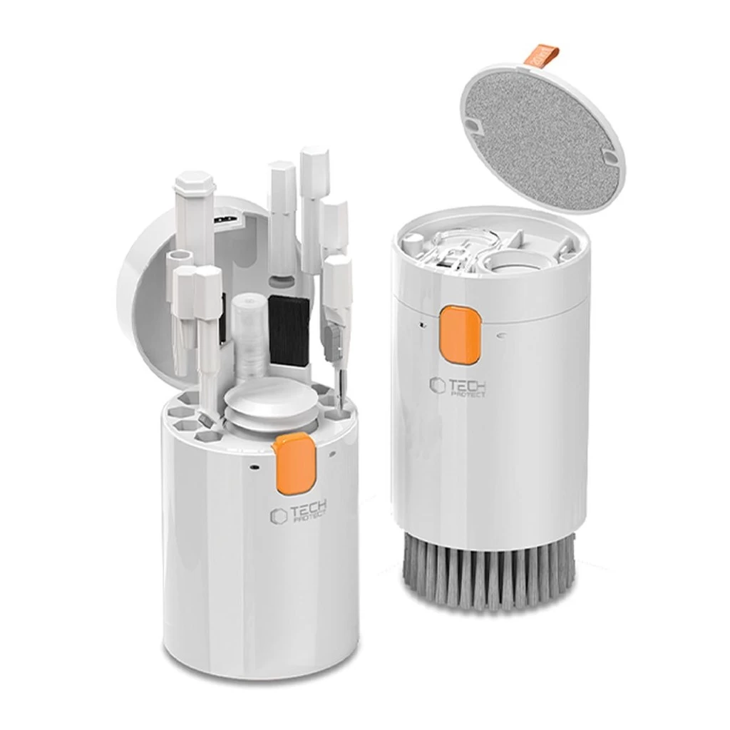 Tech-Protect CS01 fehér 20 az 1-ben tisztító szett telefonokhoz, headsetekhez, laptopokhoz, táblagépekhez, perifériákhoz