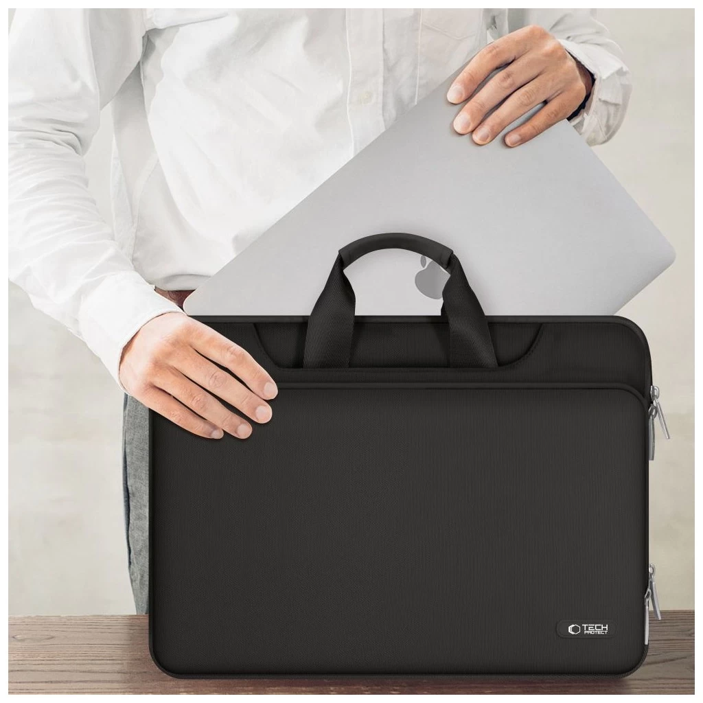 Tech-Protect fekete Pocket Bag Laptop Táska 13″ és 14″ táskákhoz