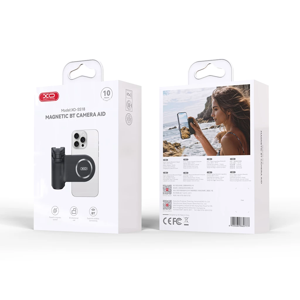 XO SS18 MagSafe Vezeték nélküli kézi Selfie bot Fekete