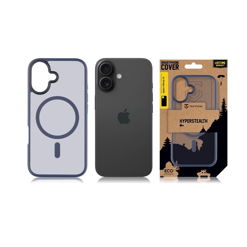 Tactical MagForce Hyperstealth sötétkék tok Apple iPhone 16 készülékhez