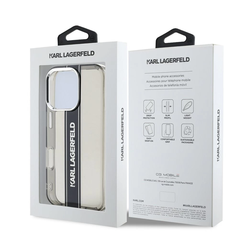 Karl Lagerfeld tok szürke KLHCP16LHCFCPSCK Apple iPhone 16 Pro készülékhez