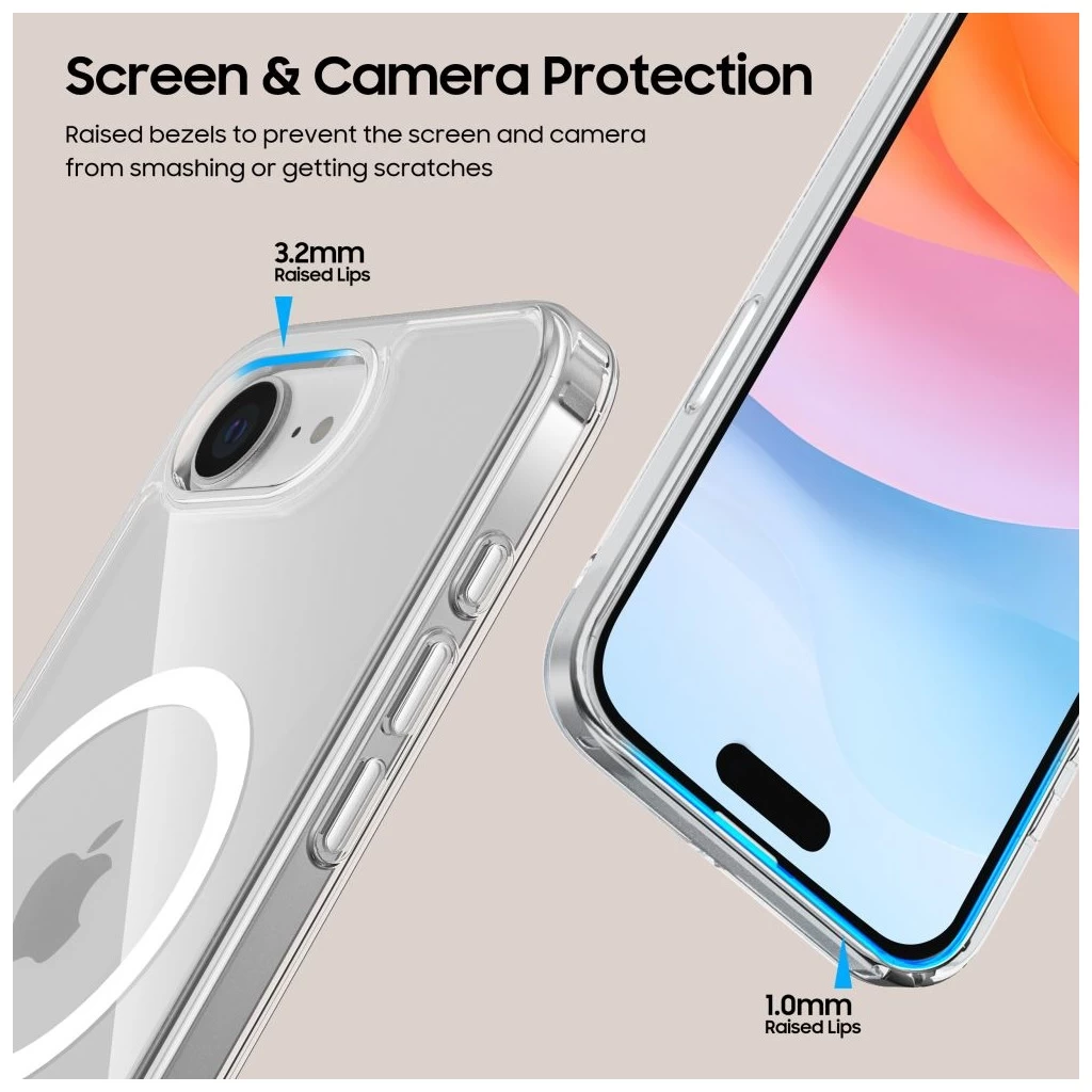 Tech-Protect FLEXAIR MAGSAFE Hybrid átlátszó tok Apple iPhone 16e készülékhez