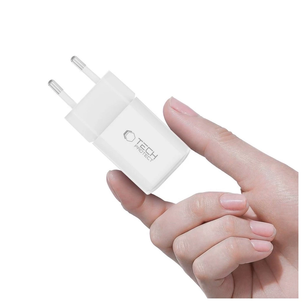 Tech-Protect NCM33W Hálózati Töltő adapter PD 33W / QC3.0 fehér