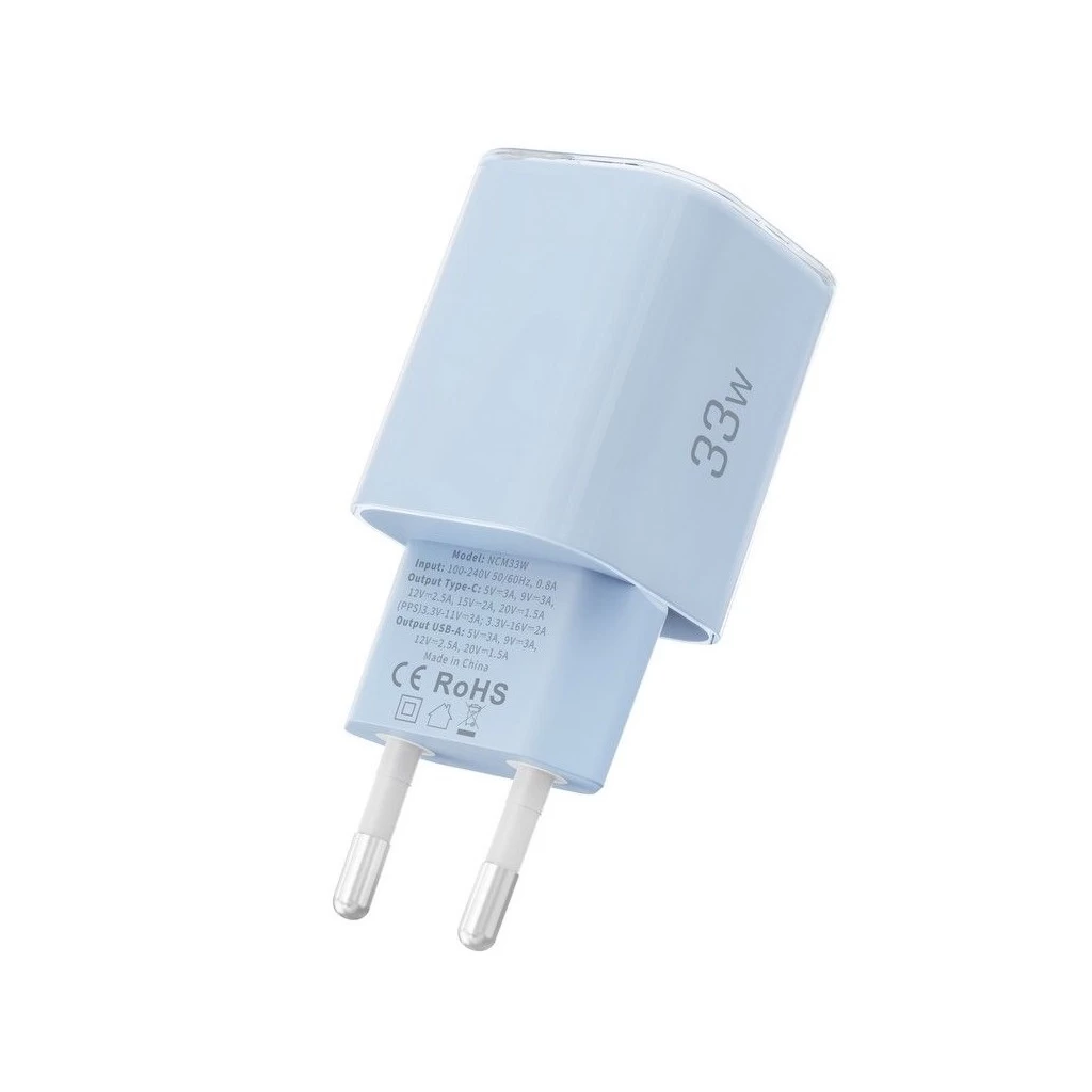 Tech-Protect NCM33W Hálózati Töltő adapter PD 33W / QC3.0 kék
