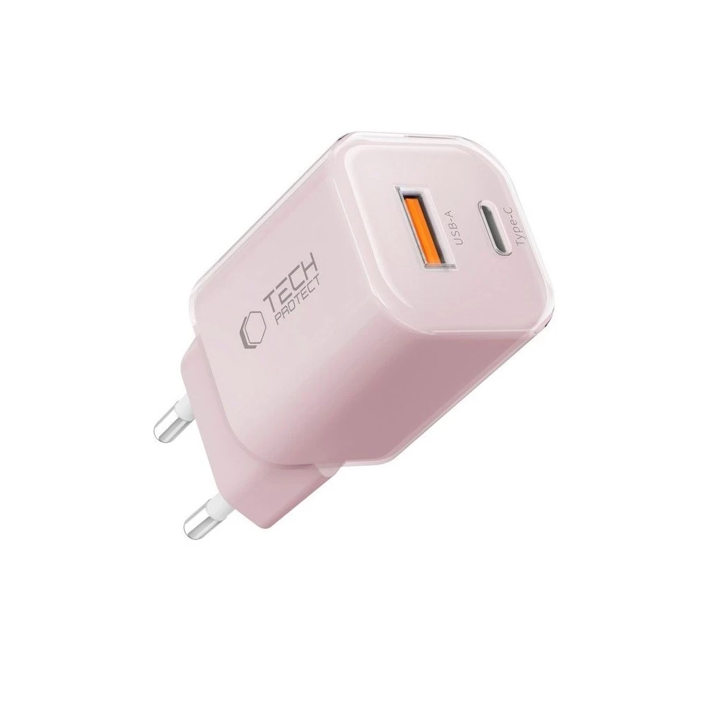 Tech-Protect NCM33W Hálózati Töltő adapter PD 33W / QC3.0 pink