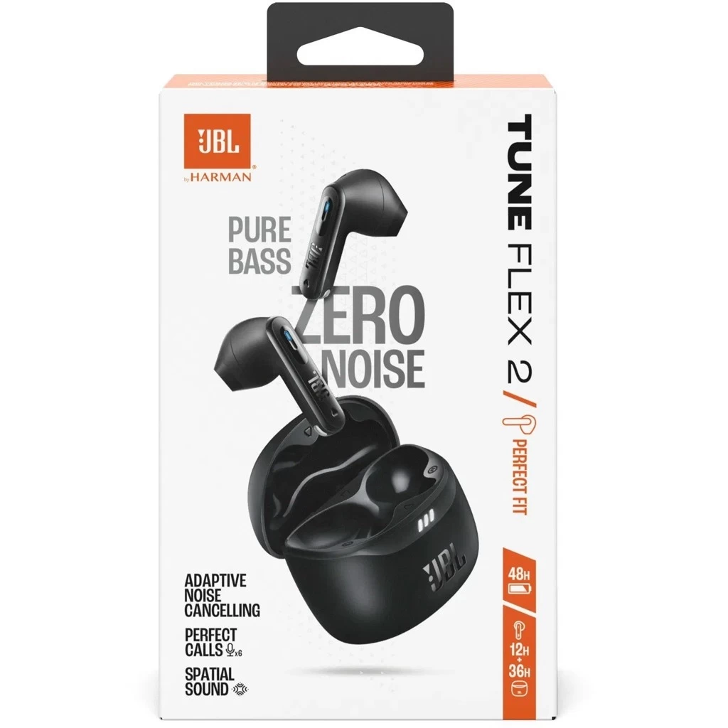 JBL Tune Flex 2 Ghost Edition TWS Bluetooth Headset, fekete