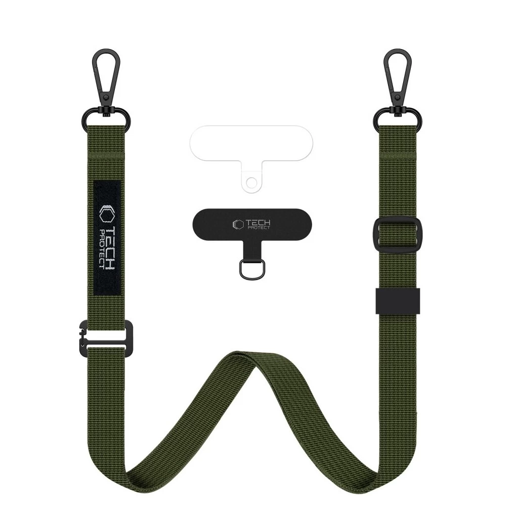 Tech-Protect C6S sötétzöld Crossbody pánt mobiltelefonhoz