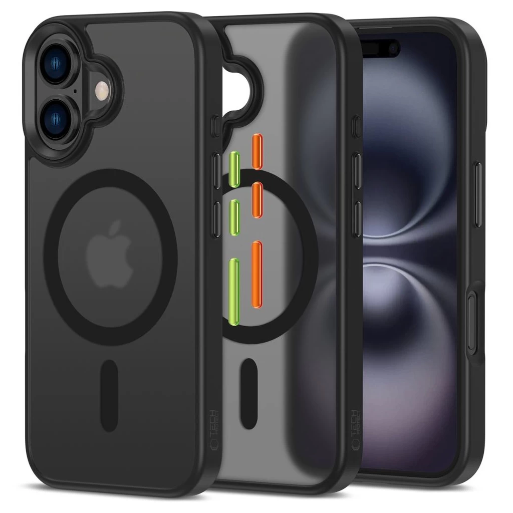 Tech-Protect MAGMAT XT 3 szettes fekete tok Apple iPhone 16 készülékhez