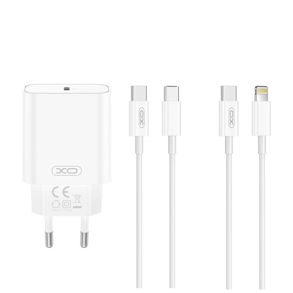 XO CE32 Hálózati töltő szett 1*USB-C PD20W + USB-C kábellel