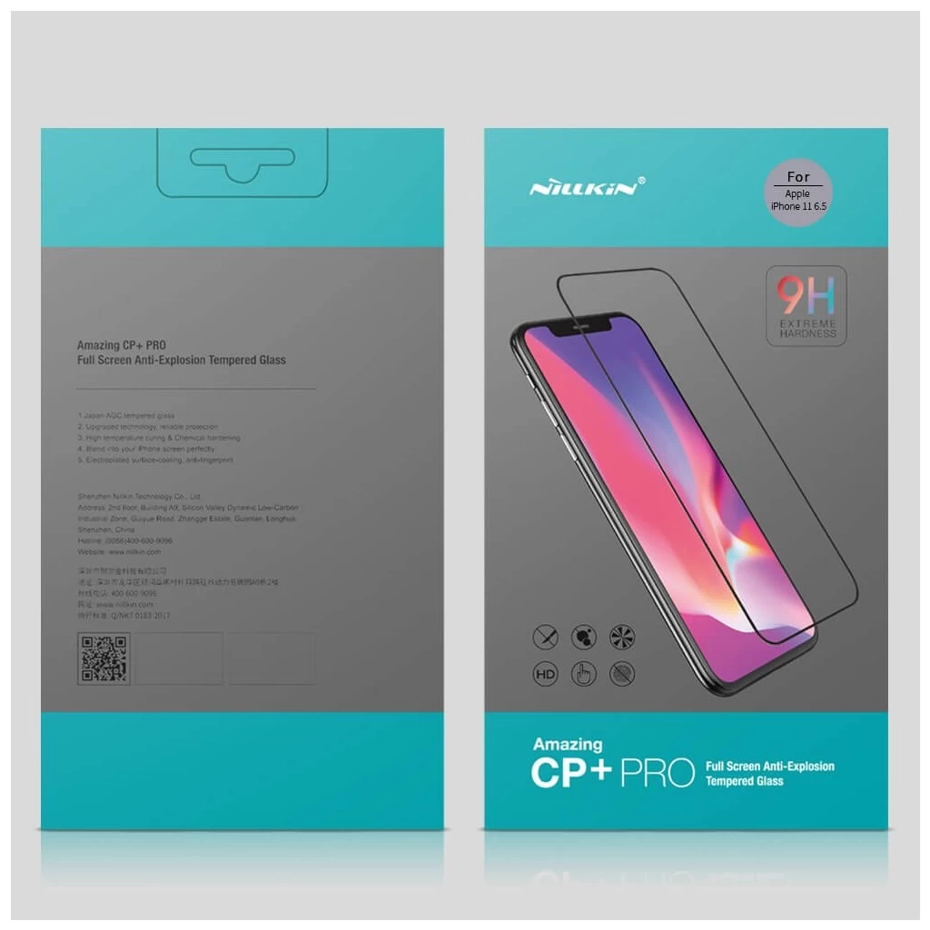 Nillkin edzett üveg kijelzővédő 2.5D CP+ PRO Apple iPhone 11/XR készülékhez fekete