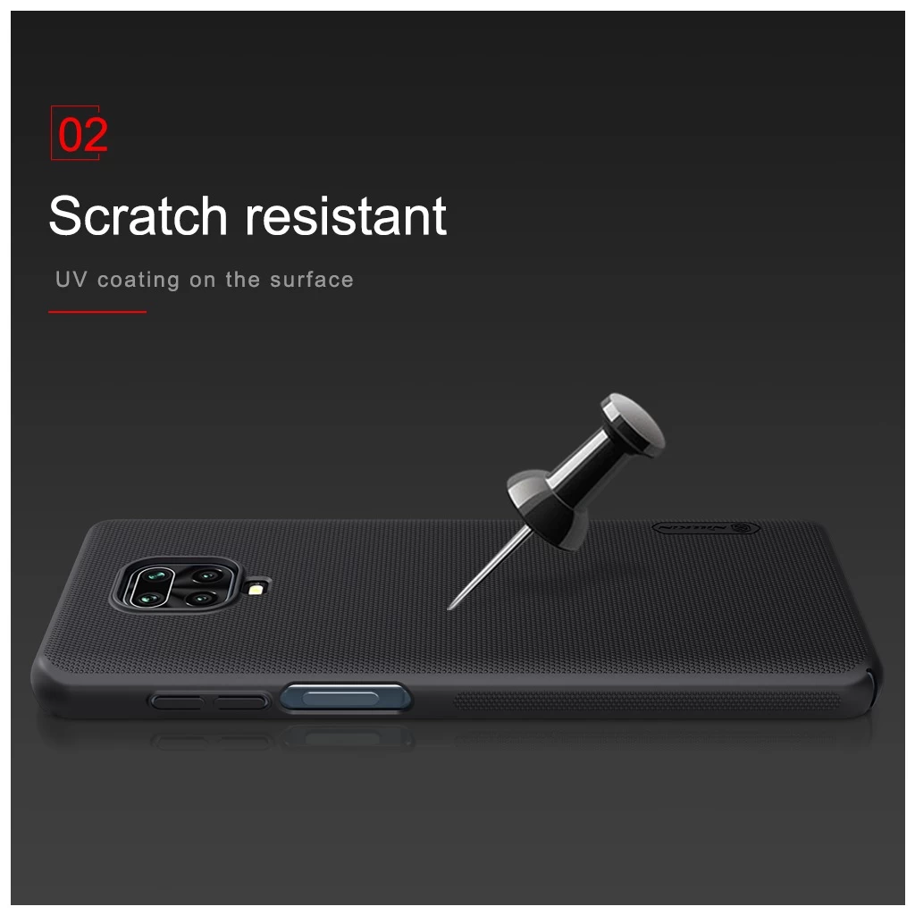 Nillkin Super Frosted háttértok Xiaomi Redmi Note 9 Pro/9S/9 Pro Max készülékhez fekete