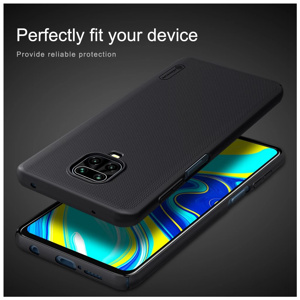 Nillkin Super Frosted háttértok Xiaomi Redmi Note 9 Pro/9S/9 Pro Max készülékhez fekete