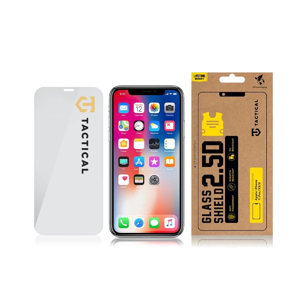Tactical Glass Shield 2.5D Apple iPhone 11 Pro/ XS/ X készülékhez átlátszó