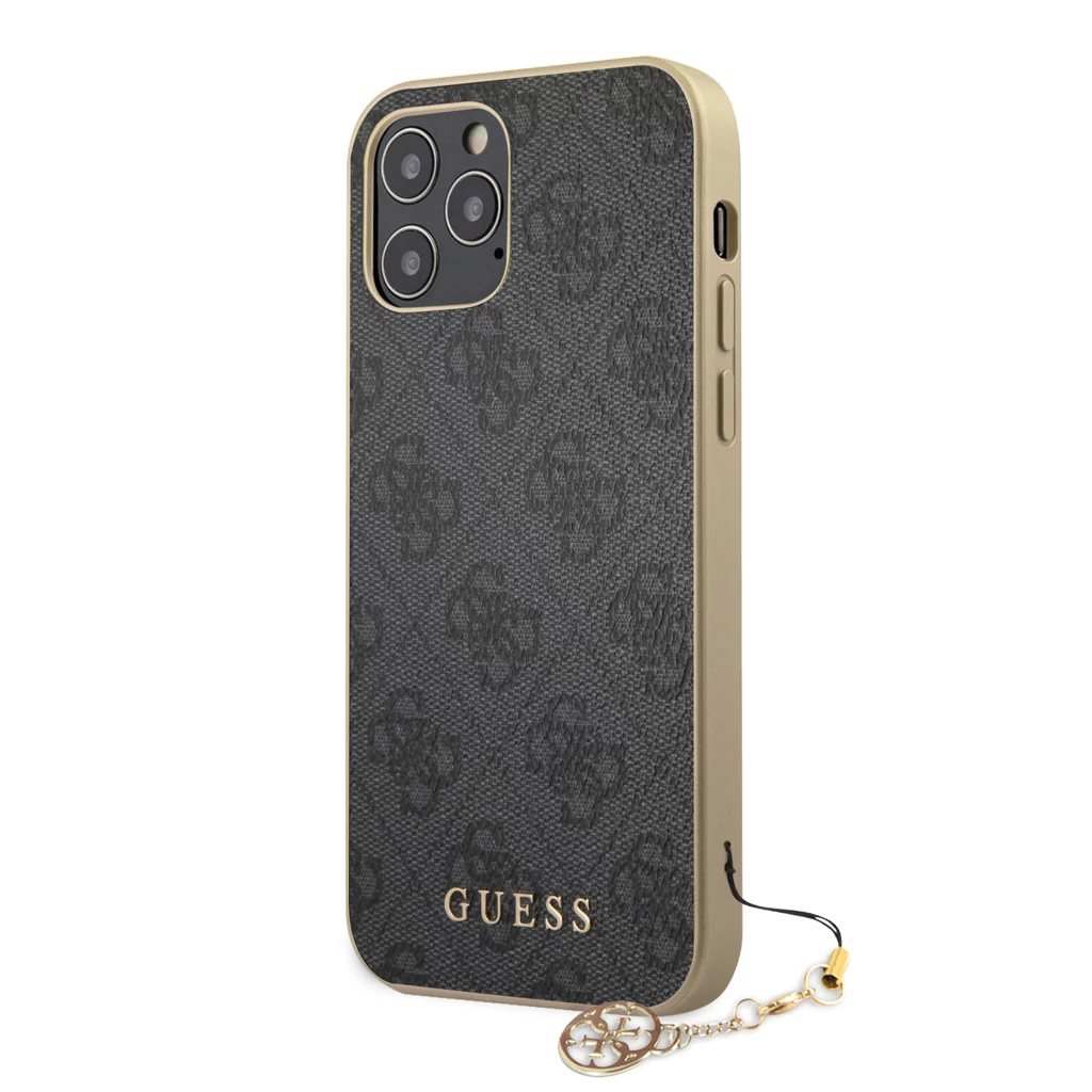 Guess 4G Charm tok iPhone 12/12 Pro 6.1 készülékhez szürke