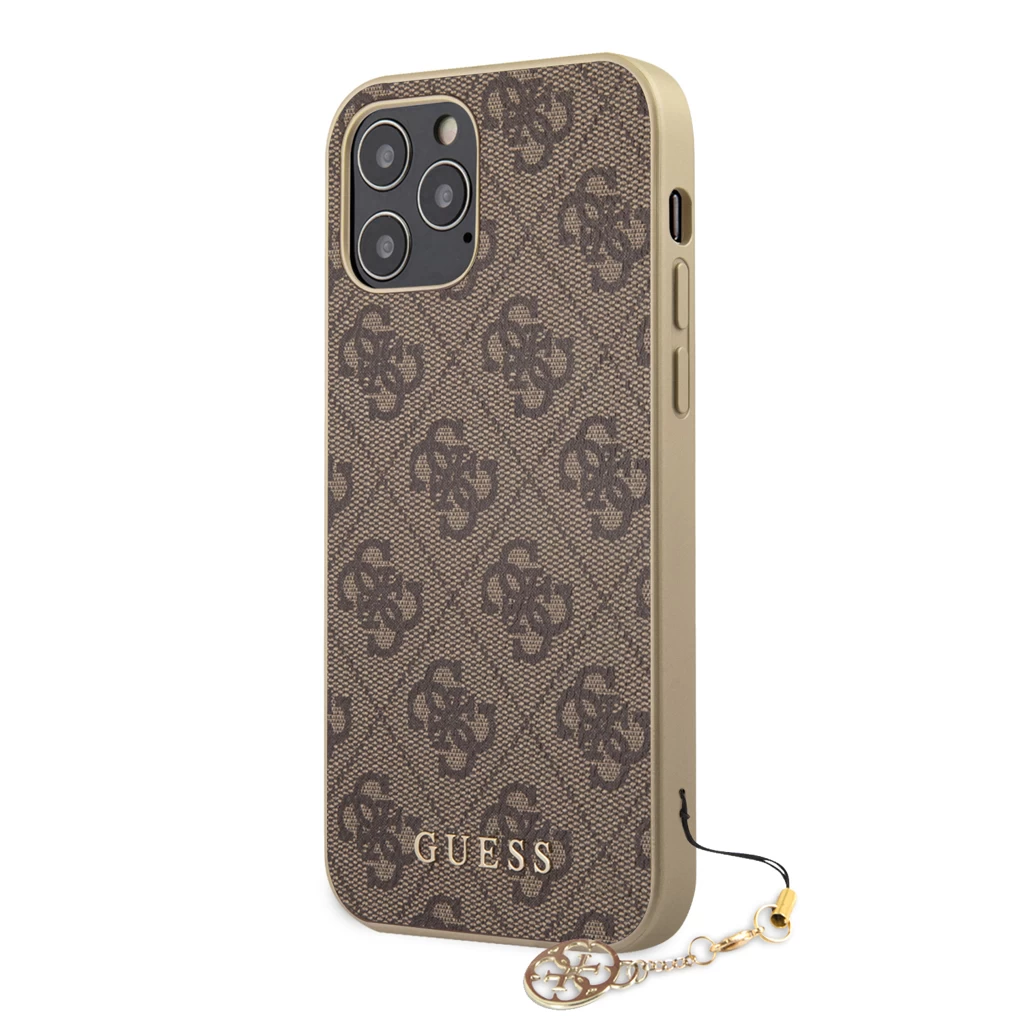 Guess 4G Charm tok iPhone 12/12 Pro 6.1 készülékhez barna