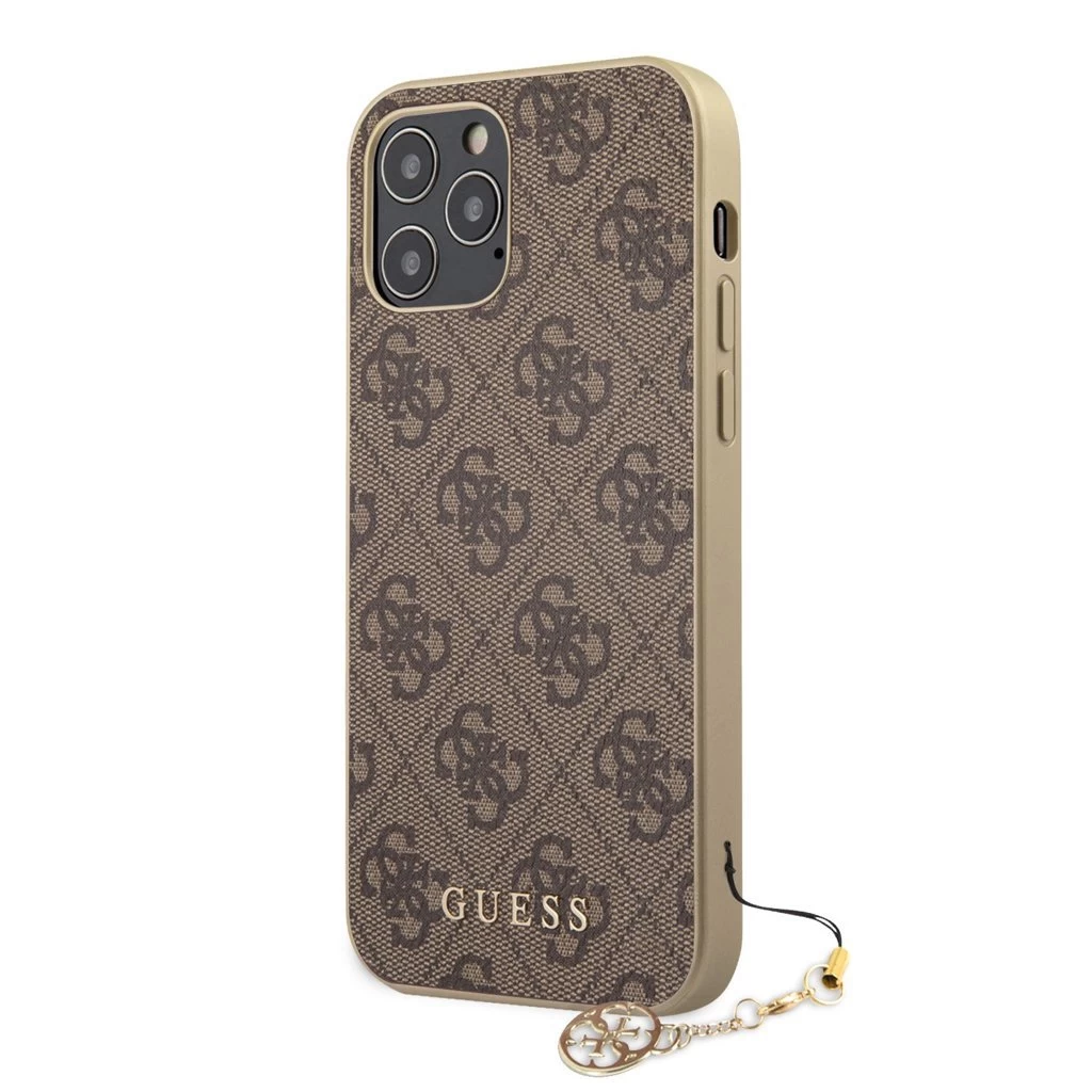 Guess 4G Charm tok iPhone 12 Pro Max 6.7 készülékhez barna
