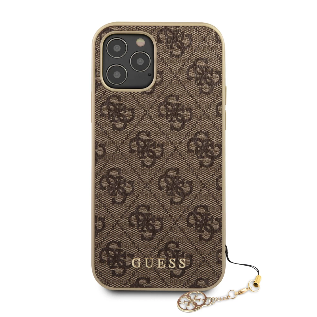 Guess 4G Charm tok iPhone 12 Pro Max 6.7 készülékhez barna