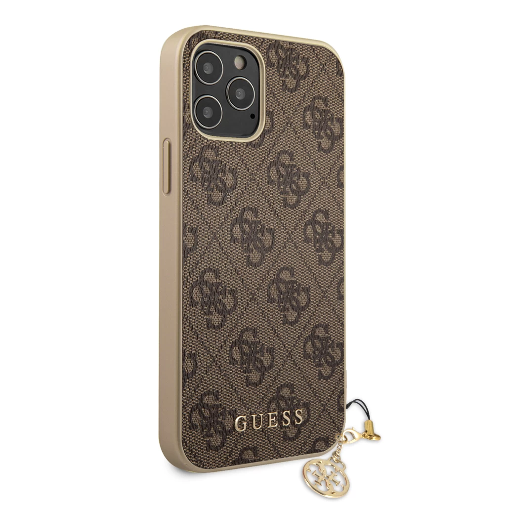 Guess 4G Charm tok iPhone 12 Pro Max 6.7 készülékhez barna