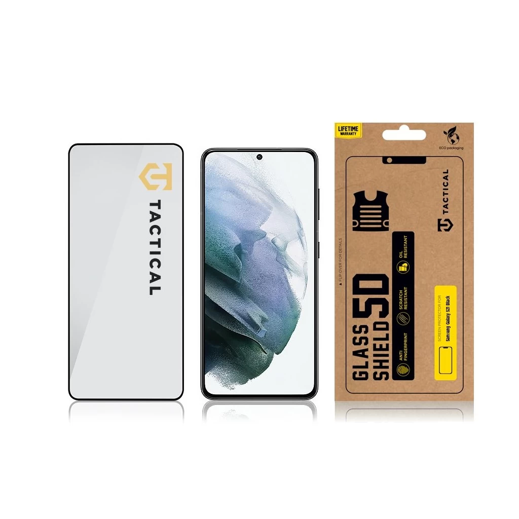 Tactical üvegfólia 5D Samsung Galaxy S21 készülékhez fekete