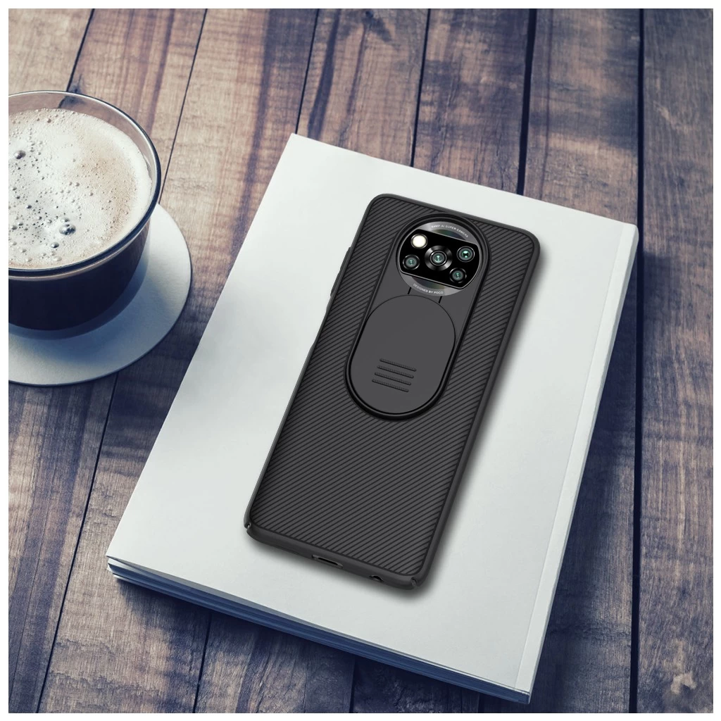 Nillkin CamShield kemény tok Poco X3 NFC/X3 Pro készülékhez fekete