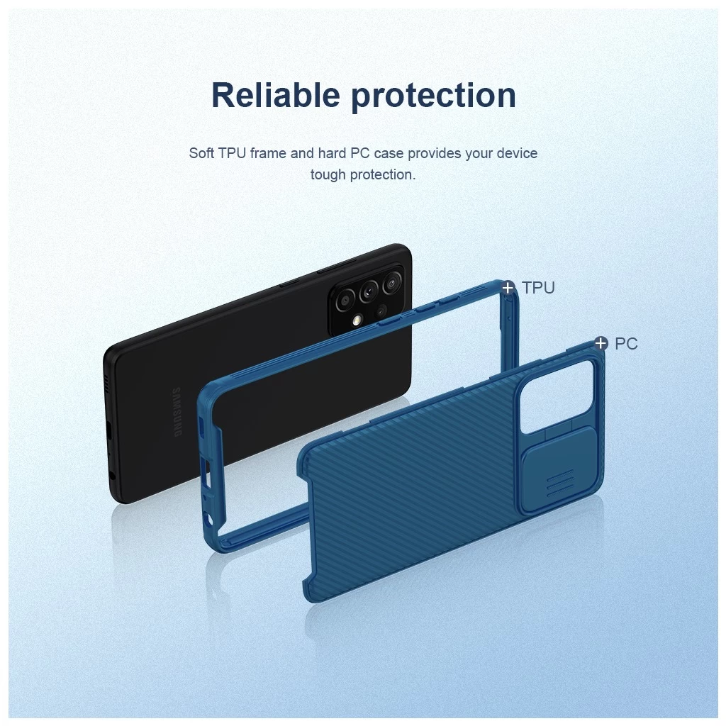 Nillkin CamShield PRO kemény tok Samsung Galaxy A52/A52 5G/A52s 5G készülékhez fekete