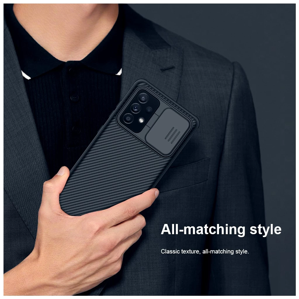 Nillkin CamShield PRO kemény tok Samsung Galaxy A52/A52 5G/A52s 5G készülékhez fekete