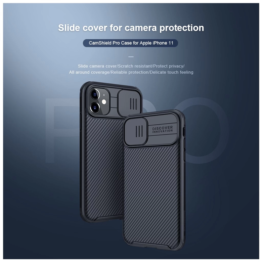 Nillkin CamShield PRO kemény tok Apple iPhone 11 készülékhez fekete