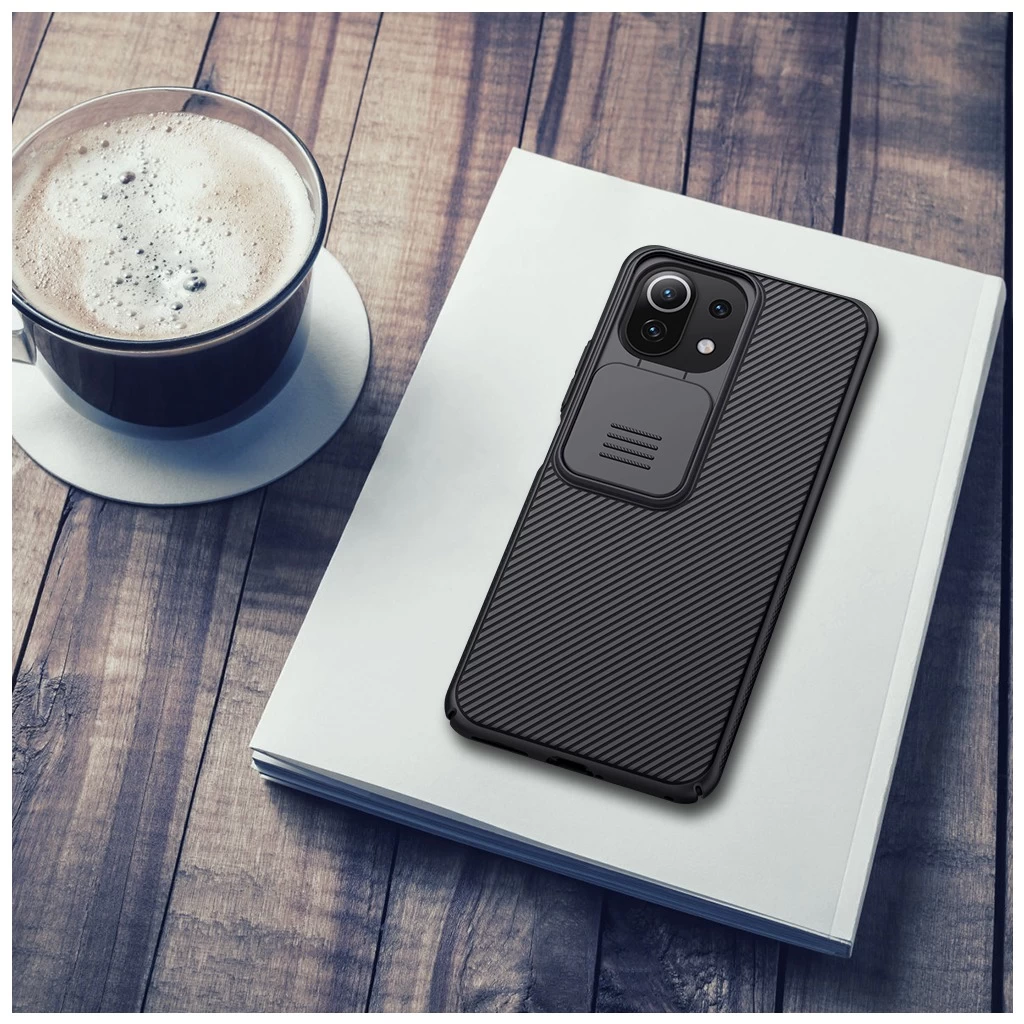 Nillkin CamShield kemény tok Xiaomi Mi 11 Lite 4G/5G/5G NE készülékhez fekete
