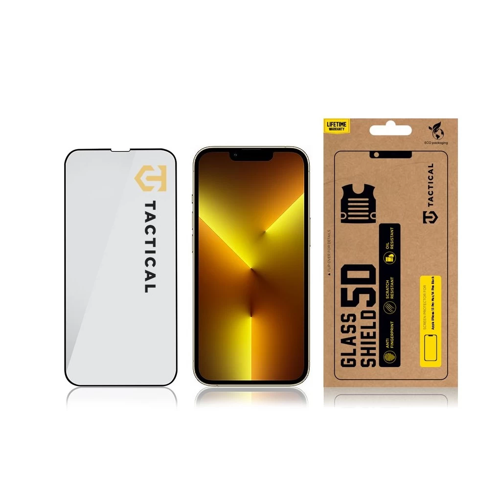 Tactical Glass Shield 5D Apple iPhone 13 Pro Max/14 Plus készülékhez fekete
