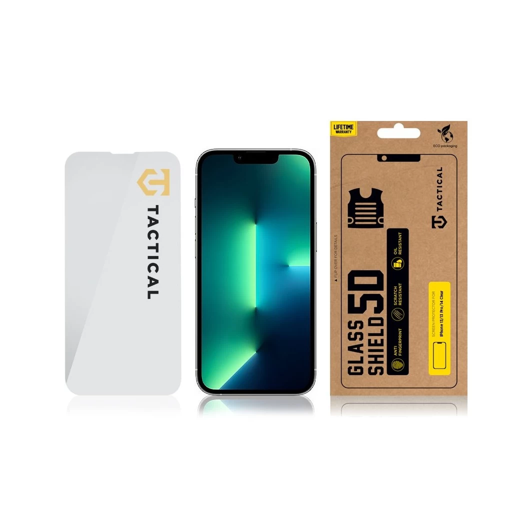 Tactical Glass Shield 2.5D kijelzővédő for Apple iPhone 13/13 Pro/14/16e készülékhez átlátszó
