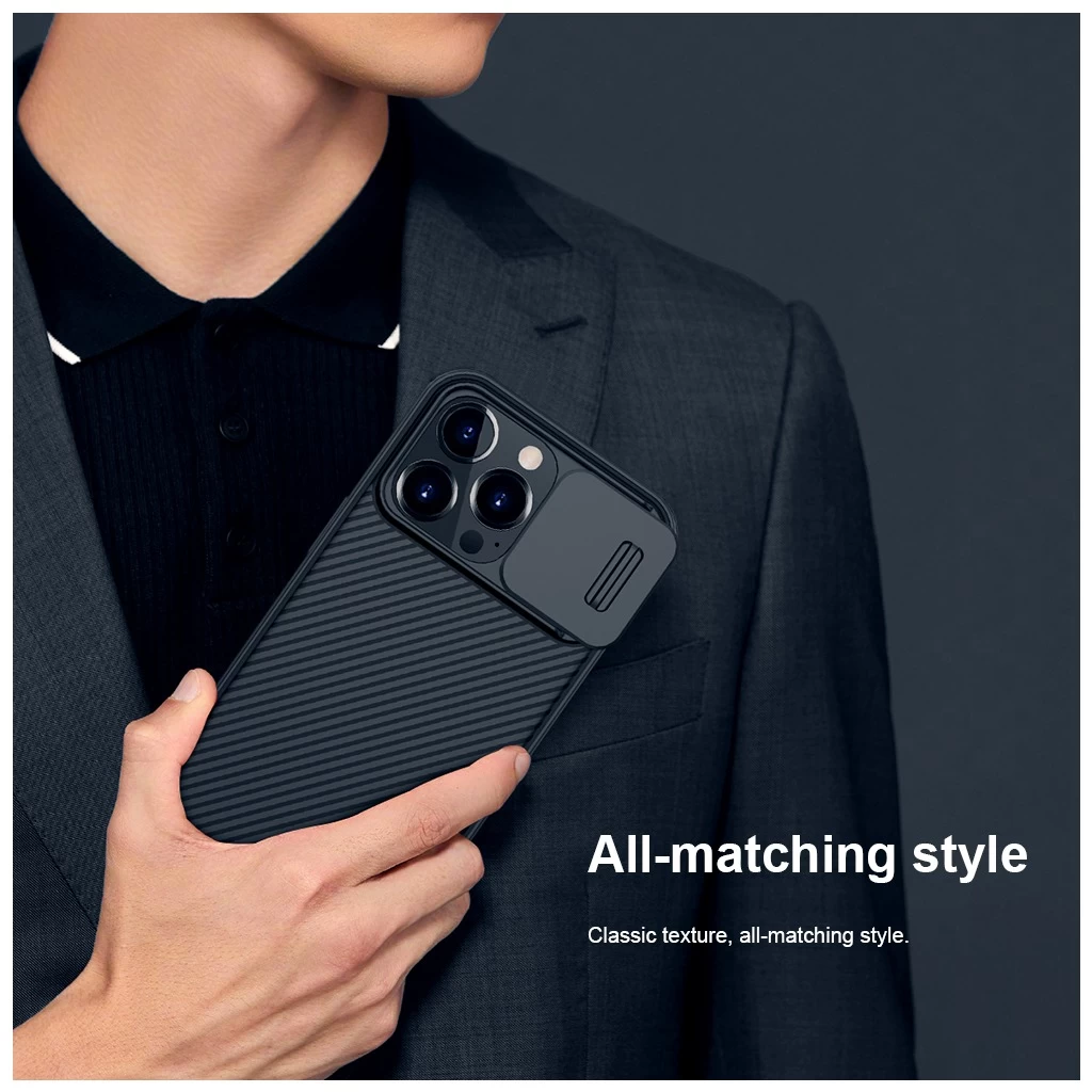 Nillkin CamShield PRO kemény tok Apple iPhone 13 Pro készülékhez fekete