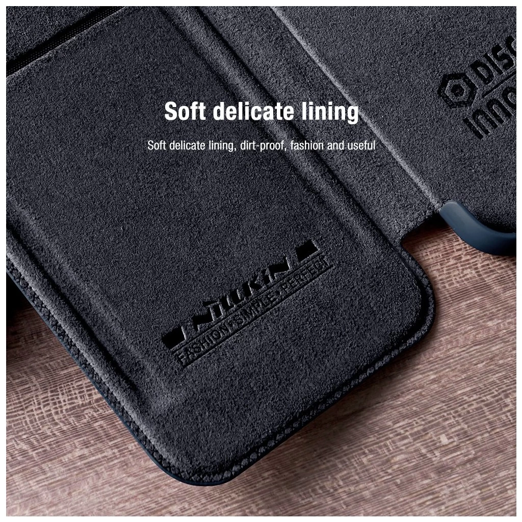 Nillkin Qin Book PRO tok Samsung Galaxy S22 Ultra készülékhez fekete