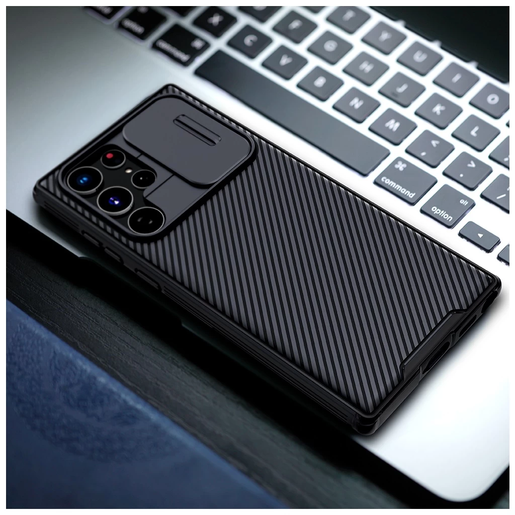 Nillkin CamShield PRO kemény tok a Samsung Galaxy S22 Ultra készülékhez fekete