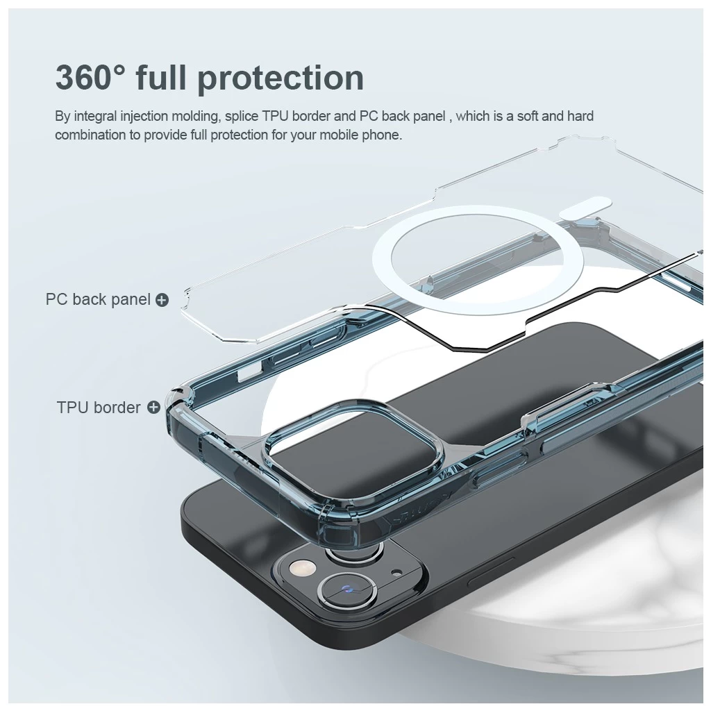 Nillkin Nature TPU PRO Magnetic tok Apple iPhone 13/14 készülékhez átlátszó