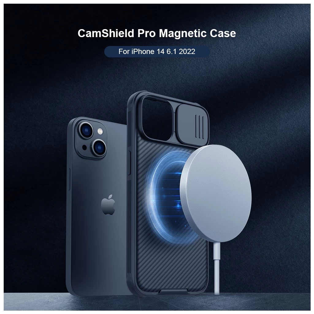 Nillkin CamShield PRO mágneses keménytok Apple iPhone 13/14 készülékhez fekete