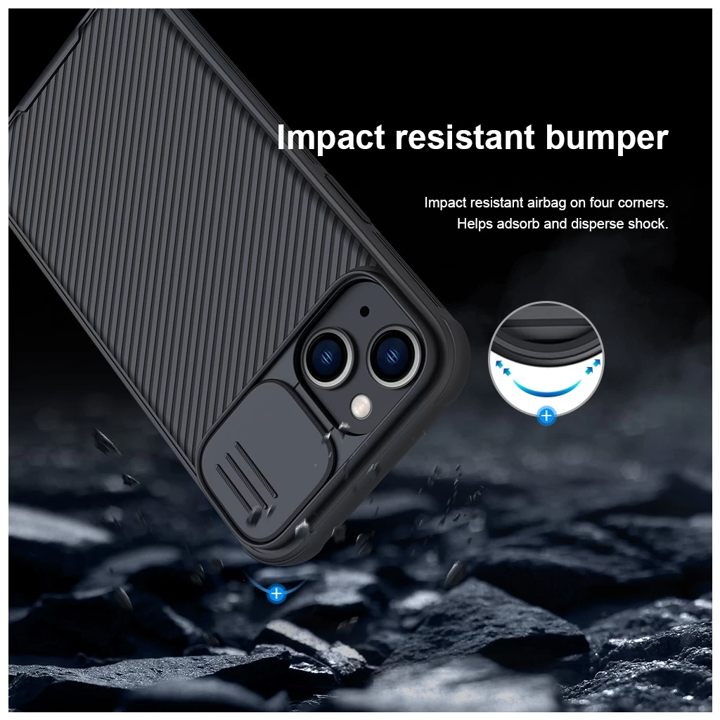 Nillkin CamShield PRO mágneses keménytok Apple iPhone 13/14 készülékhez fekete