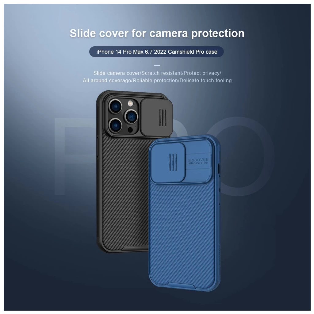 Nillkin CamShield PRO kemény tok Apple iPhone 14 Pro Max készülékhez fekete
