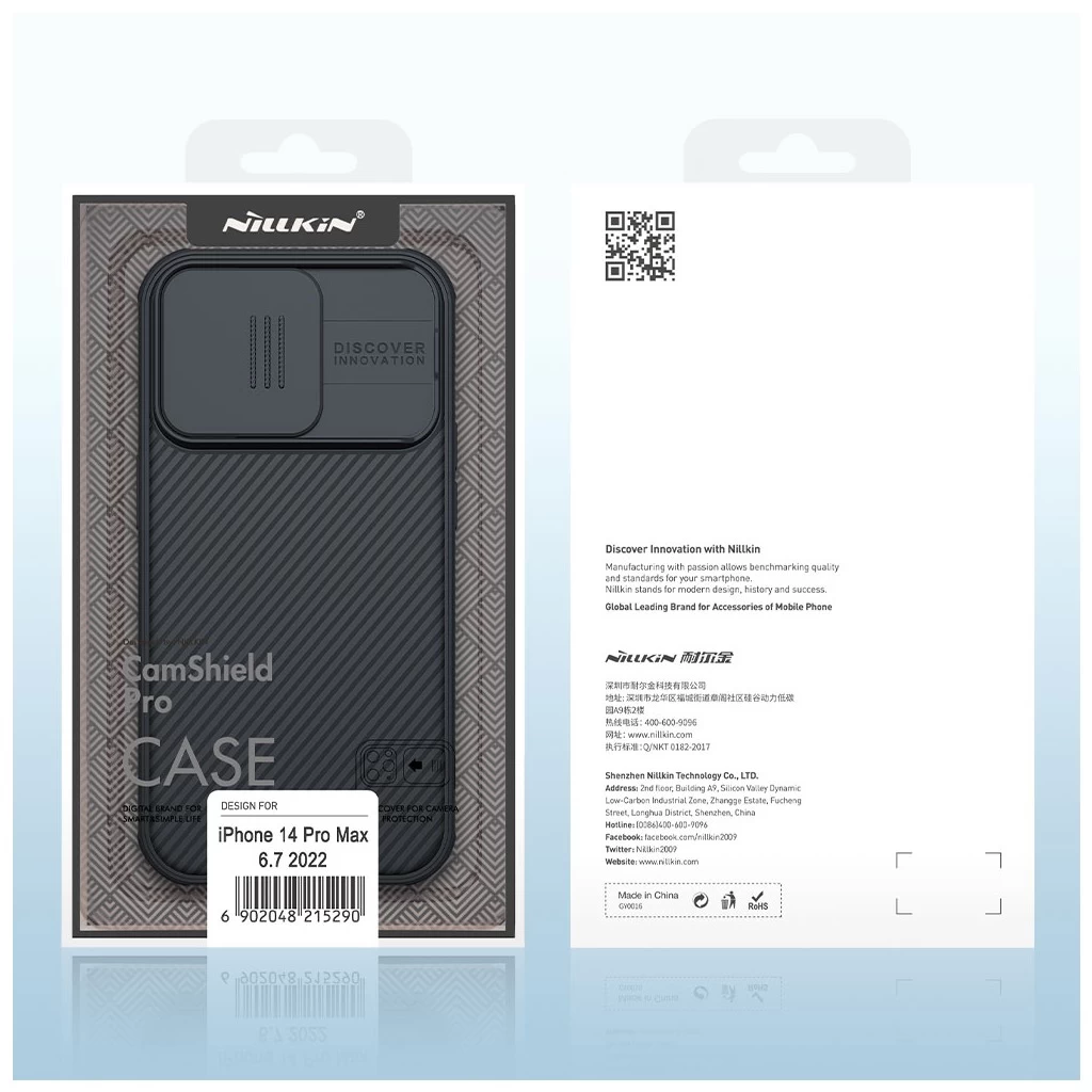 Nillkin CamShield PRO kemény tok Apple iPhone 14 Pro Max készülékhez fekete