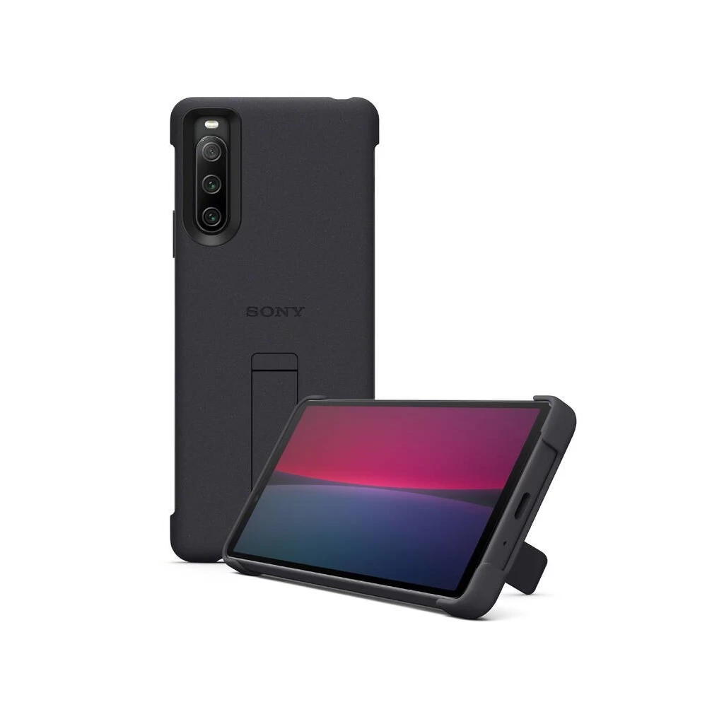 Sony állványos tok Xperia 10 IV készülékhez fekete