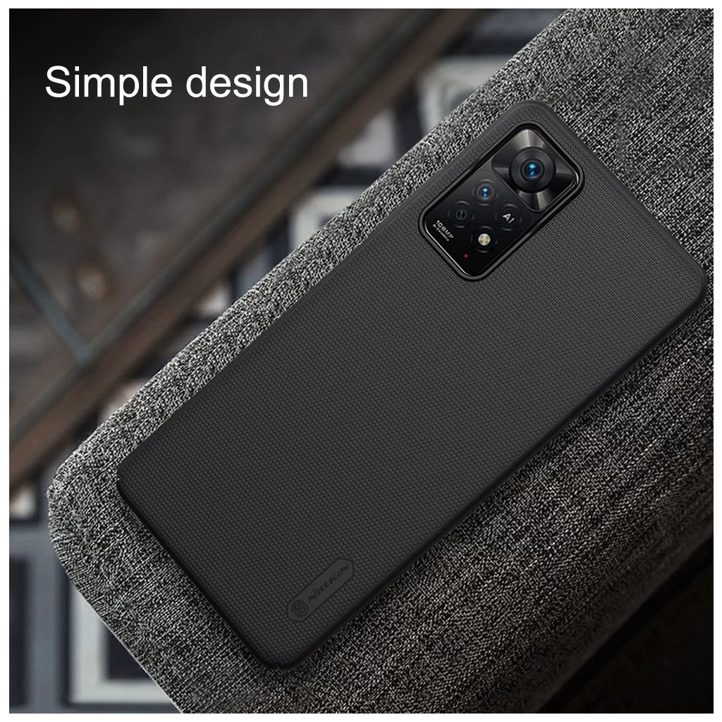 Nillkin Super Frosted hátaltok Xiaomi Redmi Note 11 Pro/11 Pro 5G készülékhez fekete
